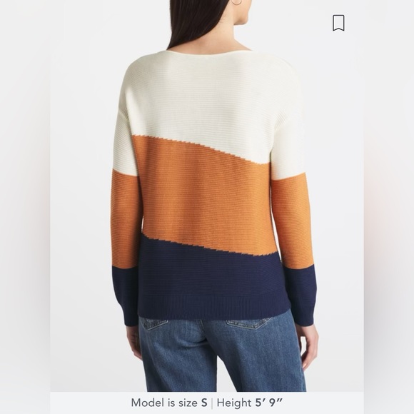 Evolution by Cyrus, Tarley Color Block Pullover Sweater, Size Large - Picture 2 of 9